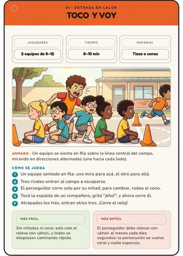 «Toco y voy» — la tarjeta completa